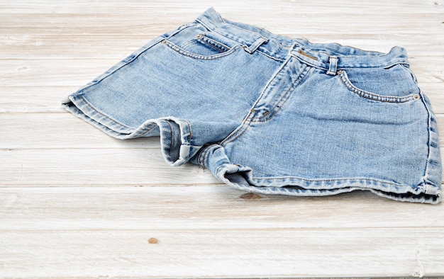 two vintage woman Jeans denim shorts