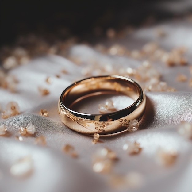 Two Wedding Rings on Table