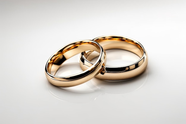 two wedding rings with glitter