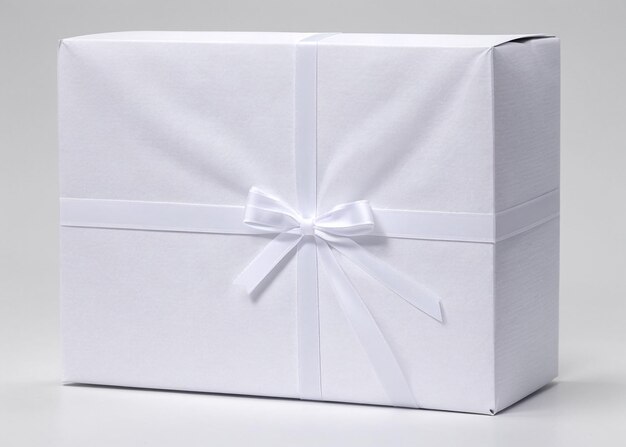 Two white boxes with bows