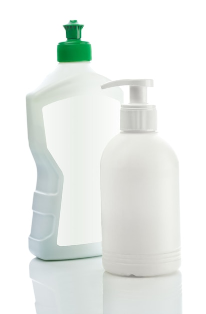 Two white cleanline bottle