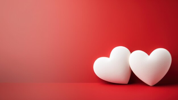 Two white hearts in the center for a happy Valentine39s Day
