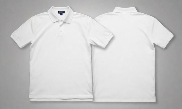 two white shirts with the word  polo  on them