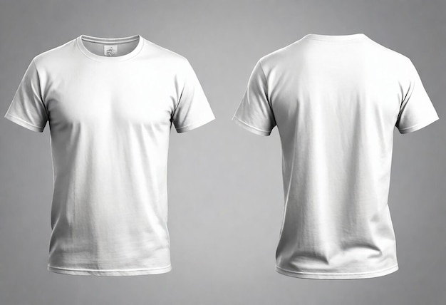 two white t shirts mockup