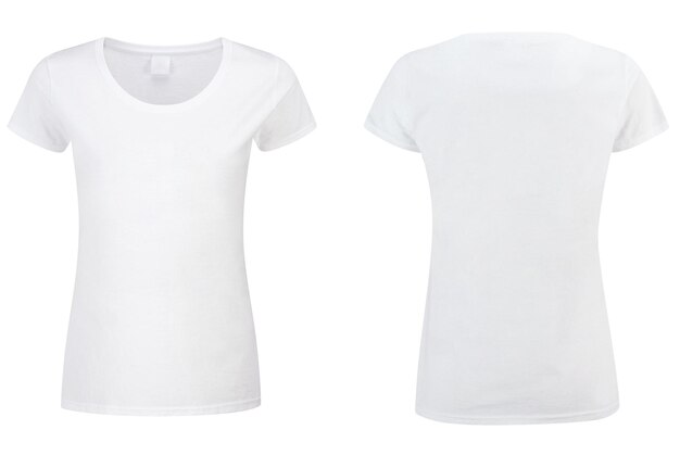 Foto maglietta bianca due isolata
