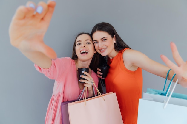 Two woman after shopping