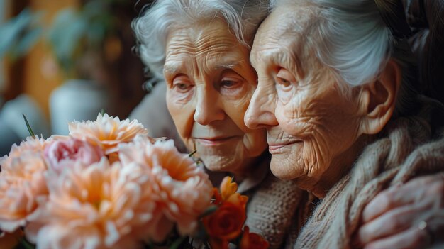 Two Women Standing Next to Each Other