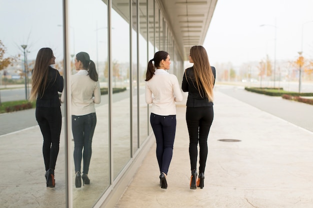 Two women walking