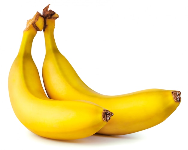 Two yellow ripe banana