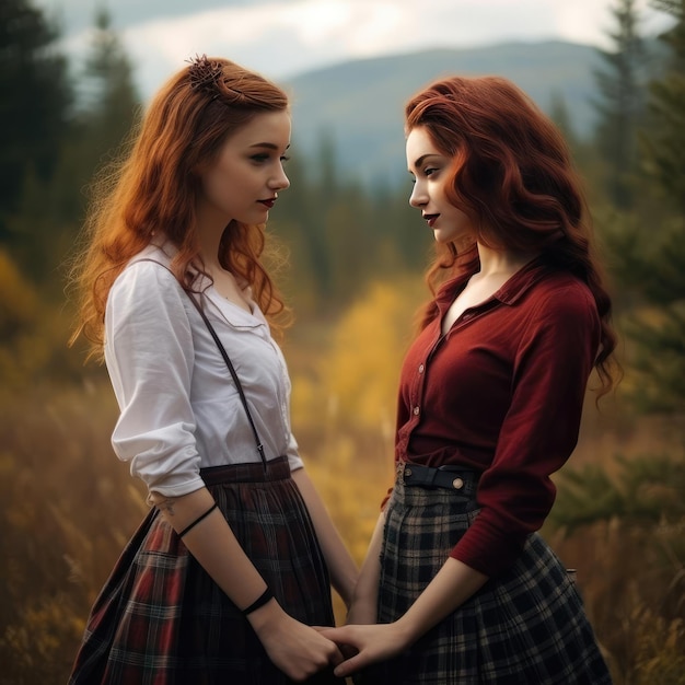 Two young women who love each other