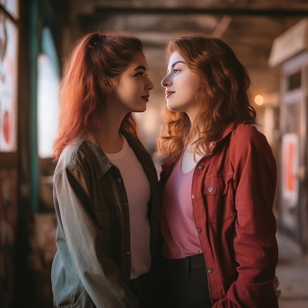 Two young women who love each other