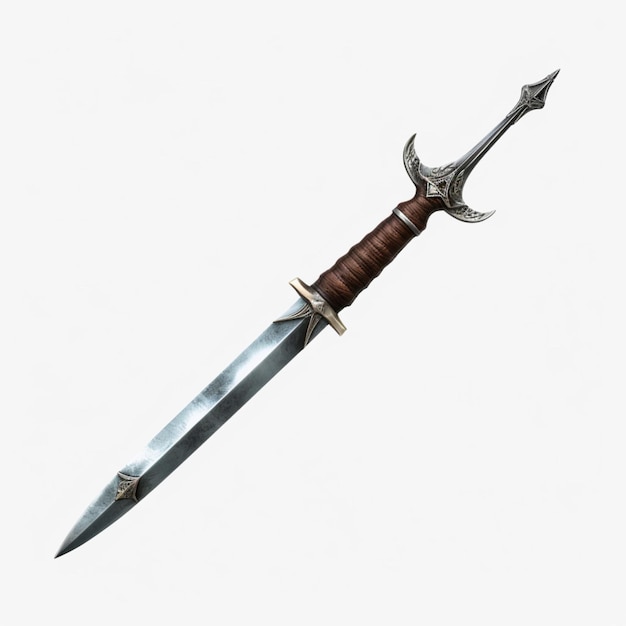 Twohanded sword with white background high quality