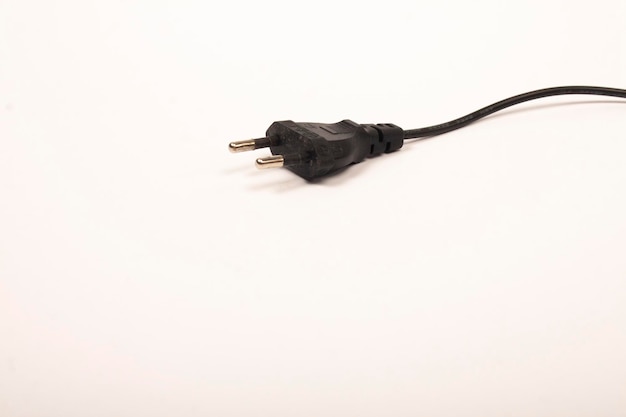 a twoprong plug on a white background