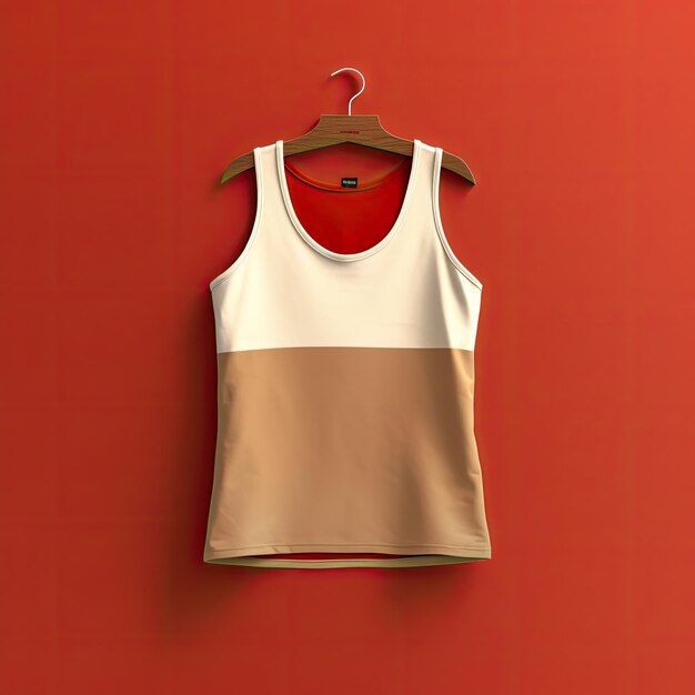 Foto twotone tank top su appendiabiti in legno ai generativa