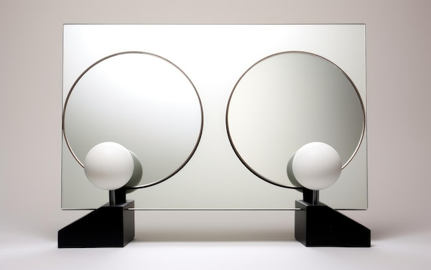 Photo twoway mirror on white background