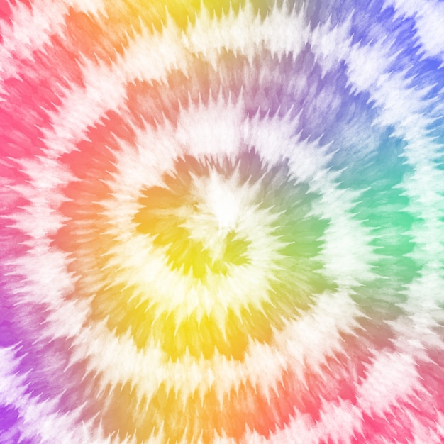 Tye Dyepastel kleurrijke gradiënt witte spiraal achtergrond