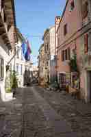 Photo typical alley of groznjan