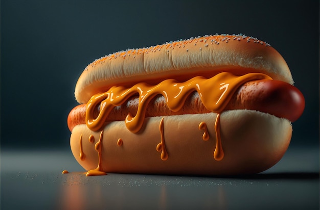 Typical american hot dog