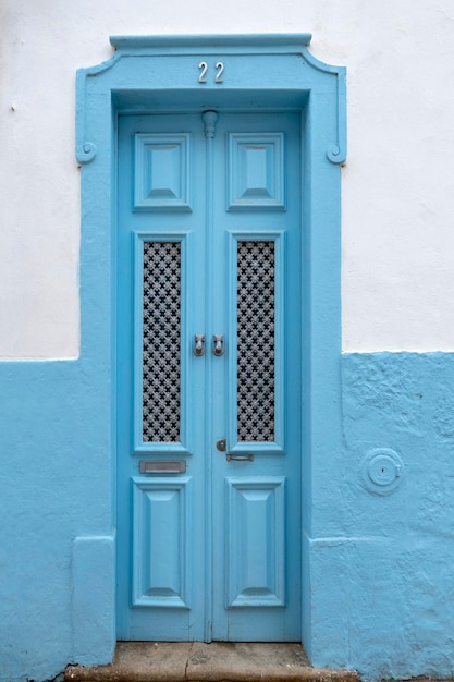 Typical architecture door detail of Portuguese buildings