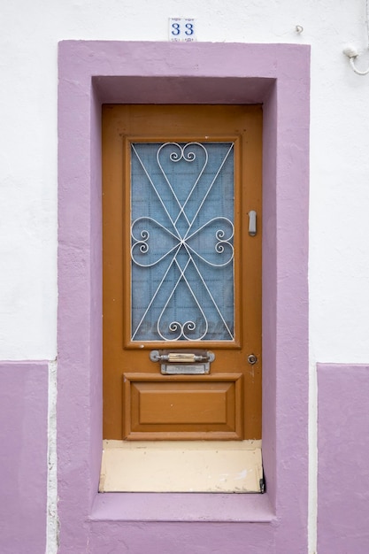 Typical architecture door detail of Portuguese buildings