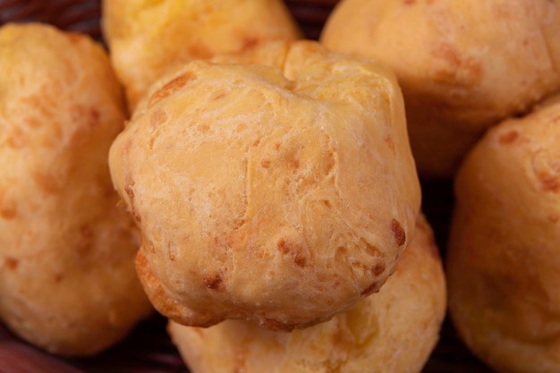 Typical Brazilian food known as pao de queijo in Portuguese Selective focus