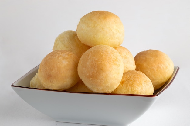 Typical brazilian snack known as pao de queijo (cheese bread).