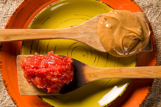 Typical Brazilian specialty: guava paste with white cheese, locally known as "Romeo & Juliet".