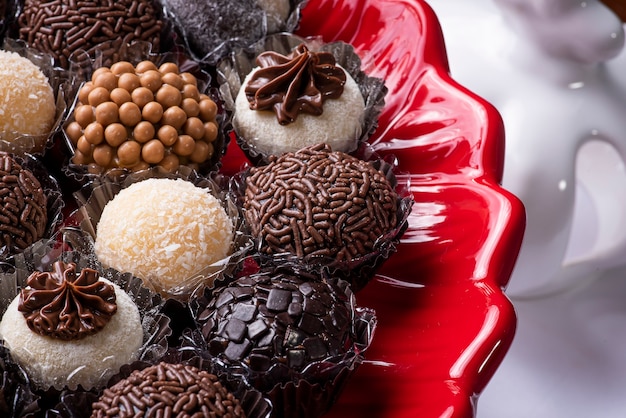 Typical Brazilian sweet called brigadeiro.