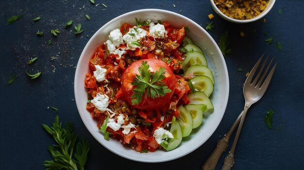 Типичная бразильская тапиока с солнечным мясом, сыром и томатной начинкой