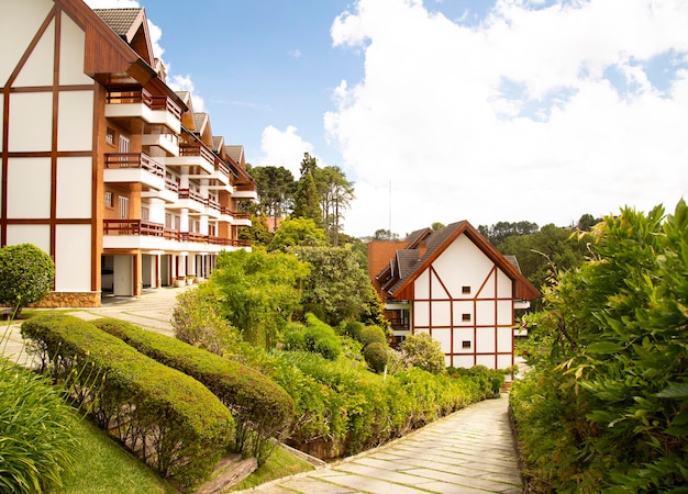 Typical building style in Campos do Jordao Brazil