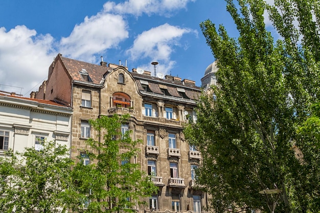 Typical buildings 19thcentury in Buda Castle district of Budapest