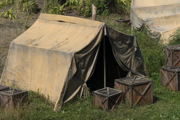 Typical camp for people in Savannas, or remote locations.