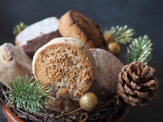 Typical Christmas Spanish Cookies Polvoron Estepa