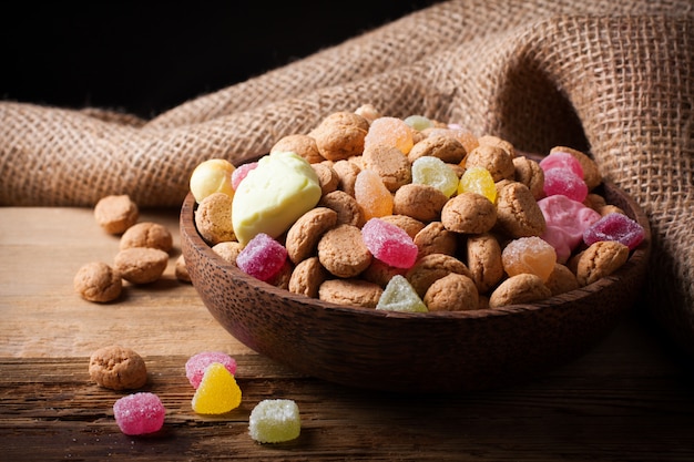 Typical dutch sweets for Sinterklaas - pepernoten (ginger nuts)