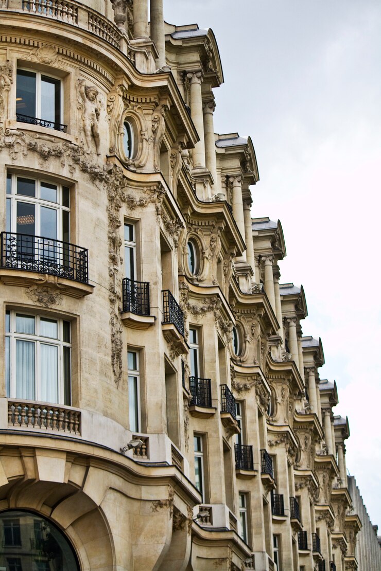 Photo typical french buildings
