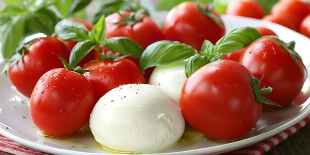 Photo the typical italian product made from mozzarella generative ai