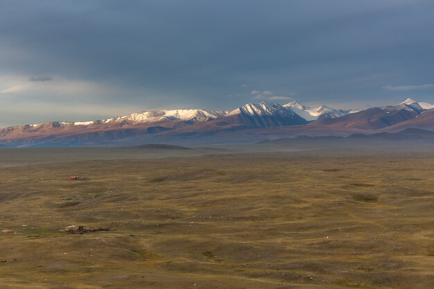 Typical landscapes of Mongolia. mountain slopes and valleys. Altai, Mongolia