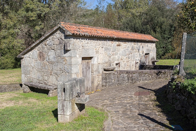 Typical Old traditional watermill of Galicia, Spain