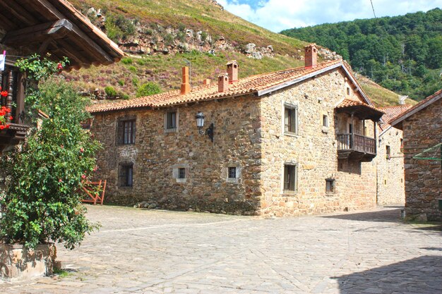 Typical old village Cantabria Spain