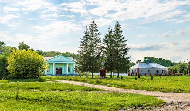 Typical rural houses in Kursk region, Ostanino village, Russia