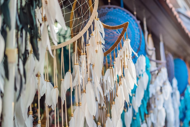 Typical souvenirs and handicrafts of bali at the famous ubud market