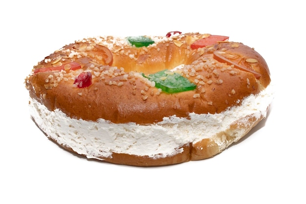 Typical Spanish epiphany cake  Roscon de reyes