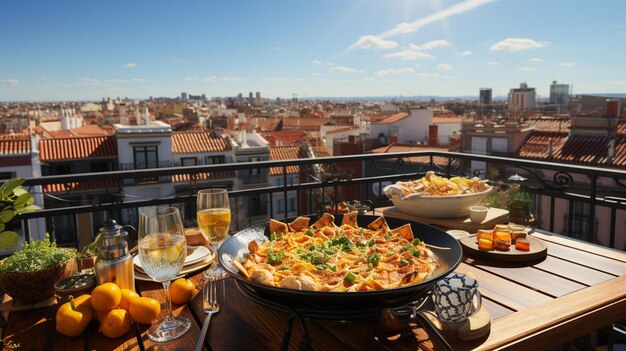 スペインの典型的な食べ物と製品 美味しい香りと色