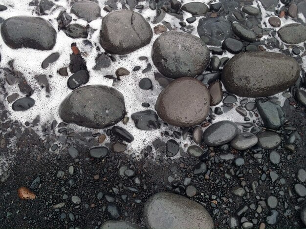 Typical stone beach in Madeira