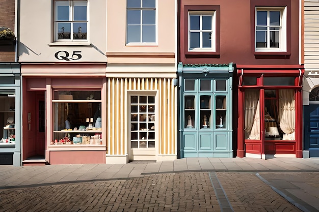 typical storefronts and boutiques from northern europe and Scandinavian countries