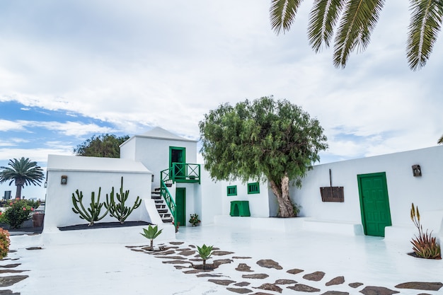 Typisch Canarisch huis in Lanzarote, Canarische Eilanden
