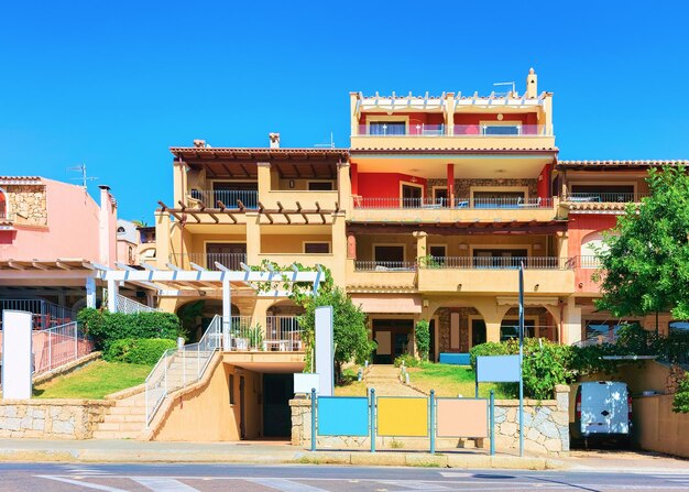 Typisch huis in Villasimius, provincie Cagliary, Zuid-Sardinië in Italië