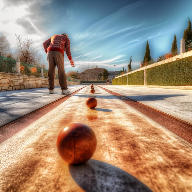 typisch Italiaans jeu de boules spel