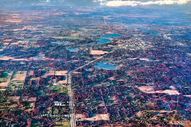 Typisch landschap van de staat Michigan in de VS