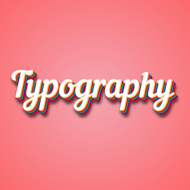 Typografie Teksteffect Foto Afbeelding Cool